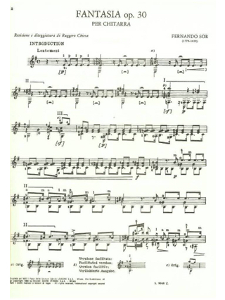 Fantasia op. 30 - SOR - Partition - Guitare